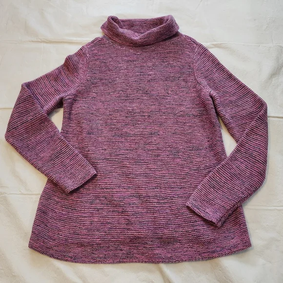 J. Jill Medium Magenta Turtleneck/Cowl Neck Sweater - Picture 2 of 6